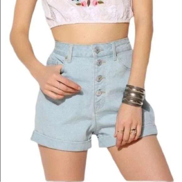 BDG super high rise foxy button shorts size 25 Preowned casual summer vacation - Picture 8 of 8